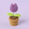 Tulipán morado + Mini bol de lana pequeño