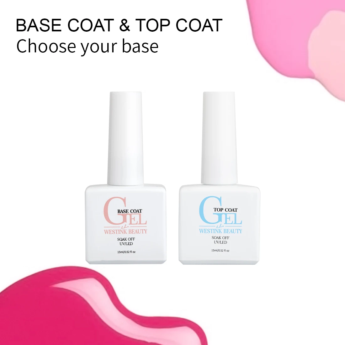 Westink Beauty бесплатный образец УФ-лака для ногтей праймер отшелушивающее резиновое Базовое покрытие Кристальный бархатный матовый