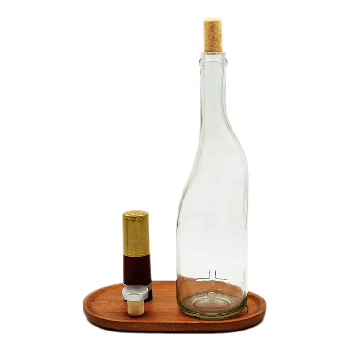 中国 首に段のある瓶　u6230854 曲がった首の形をしたガラスボトル25オンス750mlホワイトワイン