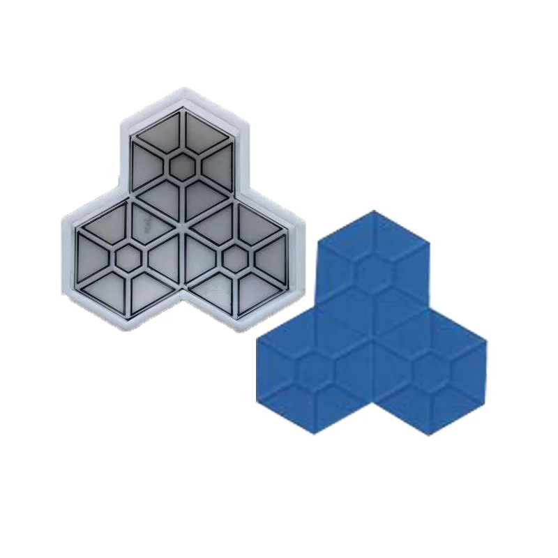 Hexagonal Maple Leaf Paving Mould, Used for Garden Paving, Deck Floor Tile, Lawn Stepping Stone Concrete Moulding
