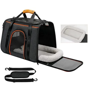 2024 hot sale wholesale Pet shoulder bag biodegradable pet waste bag pet carrier sling trolley case travel transport bag