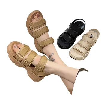 2024 All-match Plain Casual Shoes Women Students and Teenagers Multi-functional Slippers Cheap Sandals
