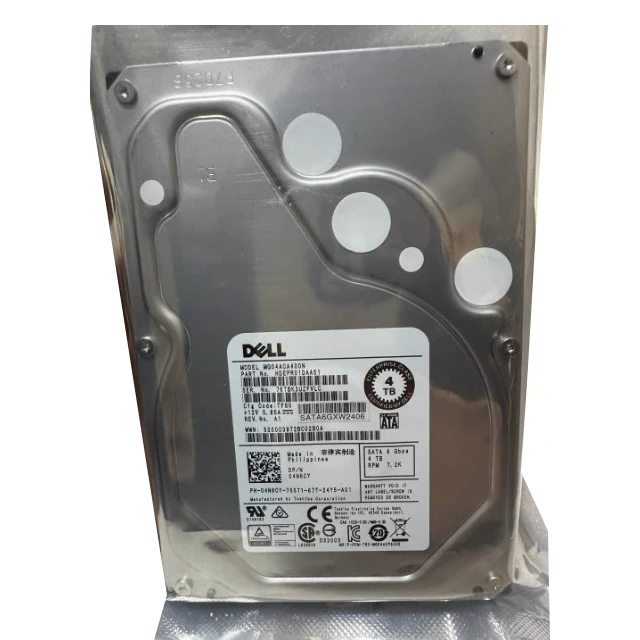 Для DELL 4 ТБ 7 2 К 128 М SATA 3 5 дюймов Сервер жесткий диск 4N6CY 04N6CY MG04ACA400N система наблюдения корпоративного уровня