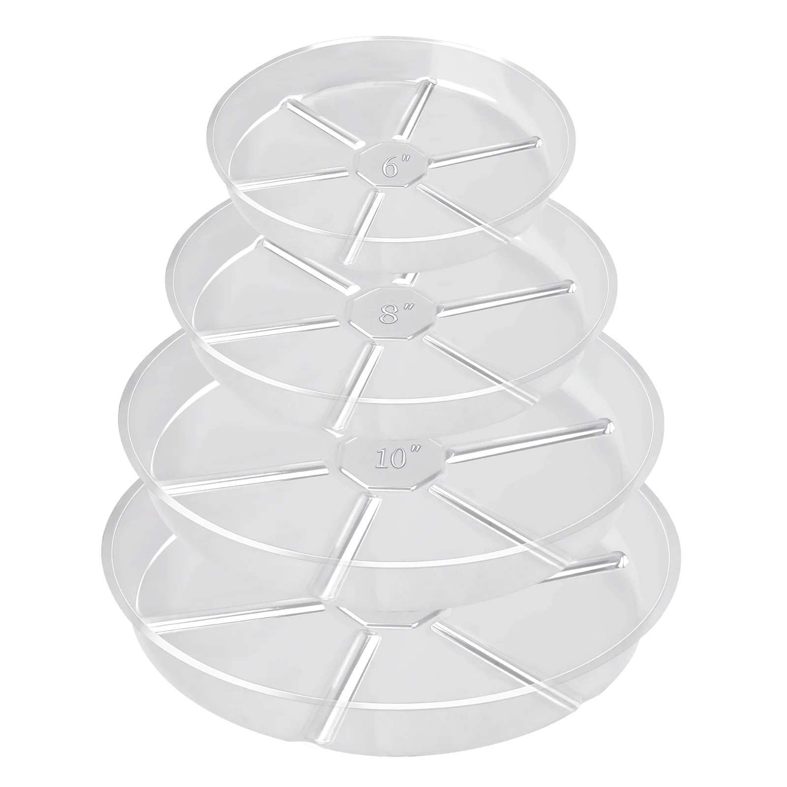 
 Plant Saucer 20 Pack Plant Tray Clear Plastic Flower Plant Pot Saucers Drip Trays Flower Pots  