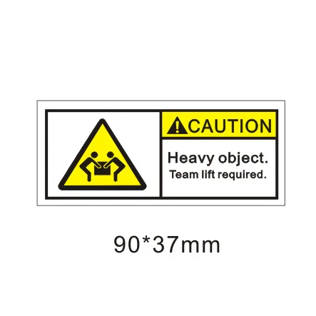 Rectangle Caution Heavy Team Lift Stickers Self Adhesive Shipping Labels Warehouse Postage Transport Heavy Warning