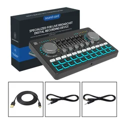Профессиональный звуковой Миксер для студийной аудиосистемы с интерфейсом v8 и функцией звуковой карты