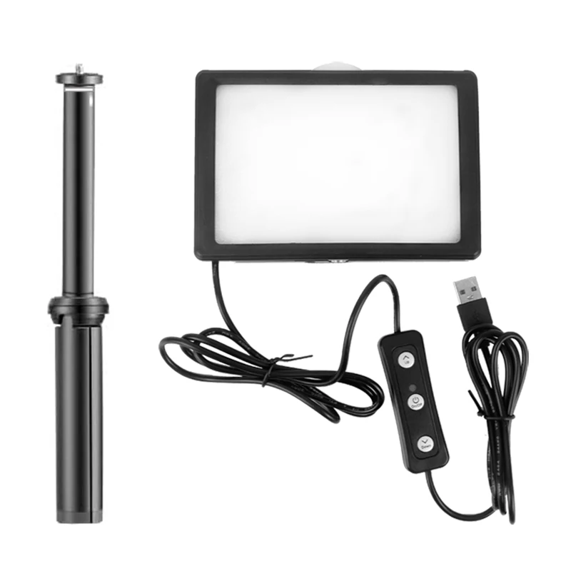 Studio Lighting Kit - 2-Pack 14" LED Video Light Panels With 70.8" Tripods, Phone Holder, 50W, Adjustable Color Temp (2700K-6500K)