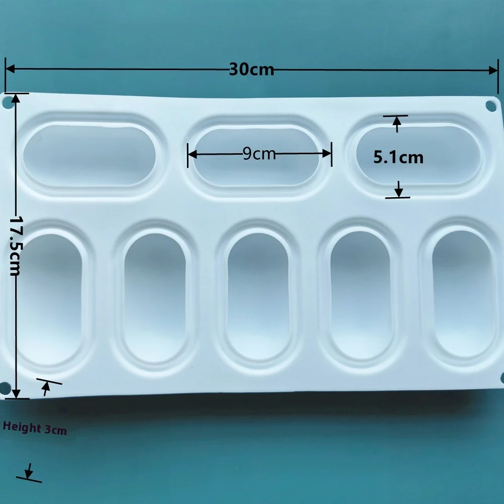 French Oval Silicone Mousse Mold Handmade Small Pillow Shape for Soap Aromatherapy Dessert Baking and Cake Tools manufacture