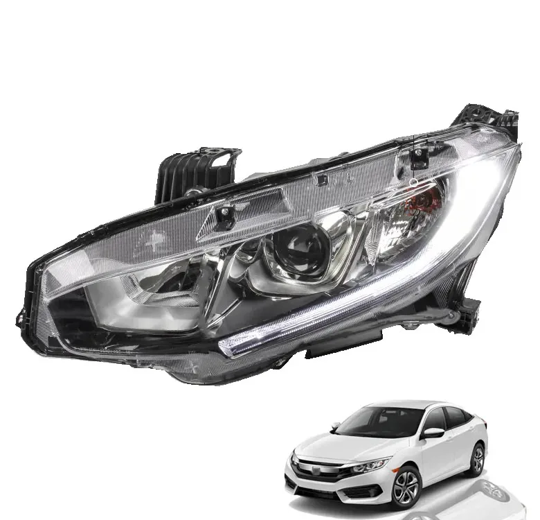 Saivis Auto Halogen Projector Headlight For Honda Civic 2016