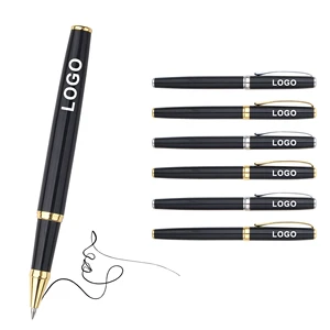 New Classic Brand Promotional Gel Ink Pen With Custom Logo Metal Business Manufacture Advertising Printed Lasered