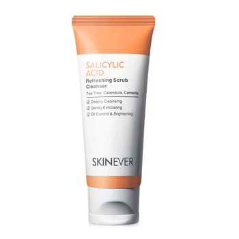 SKINEVER ODM Soothing Relief Face OBM Daily Herbal Salicylic Acid Exfoliating Gel OEM Anti-Acne Scrub Facial Foam Face Cleanser