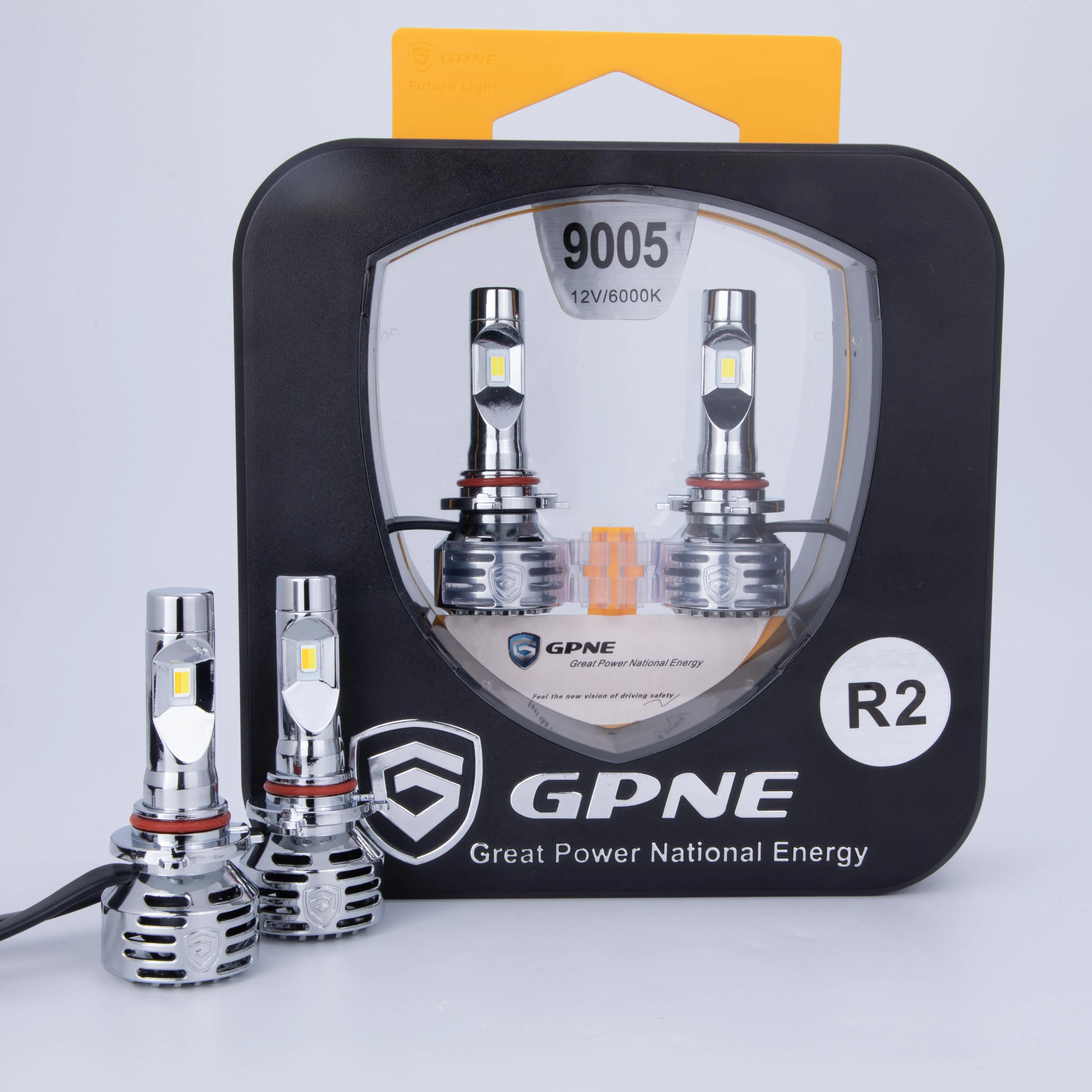 GPNE R2 Two Color Auto Lighting  Led Headlight Bulb H7 H11 9005 9006 H4 for Cars 12 Volts