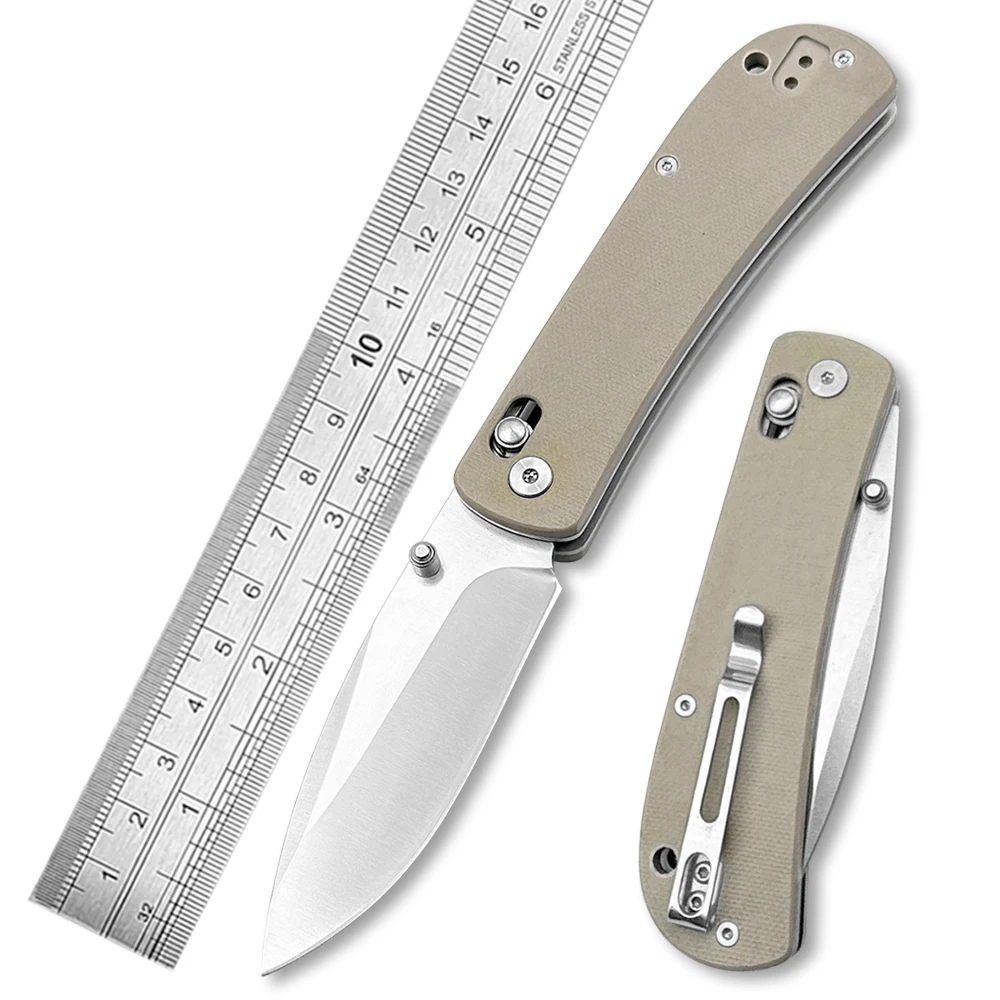 Santin Folding Knife D2 AUS-8 Steel Blade G10 Handle Self-Defense Folding Knife Stainless Steel OEM Customizable for Camping Use