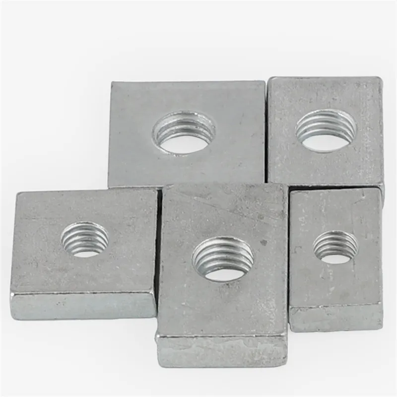 50 Stück Vierkantmuttern M3-M8 - Verzinkt Für Aluminiumprofile