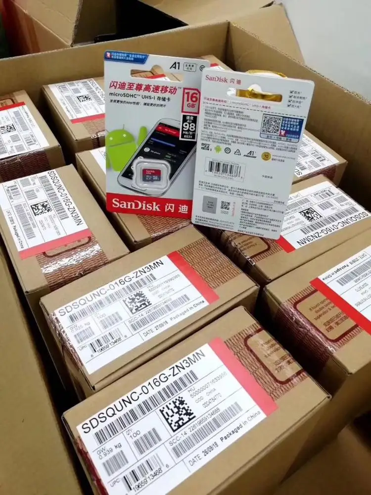 
100% аутентичная оптовая продажа SanDisk 32 Гб 64 Гб 128 ГБ 256 ГБ флэш-карты TF A1 Ultra Class 10 U1 U3 A1 карта памяти 
