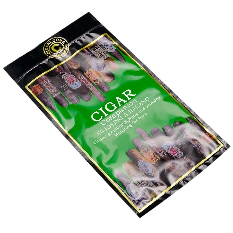 Custom Printed Zip Lock Cigar Humidor Bags Humidified Cigar Packaging
