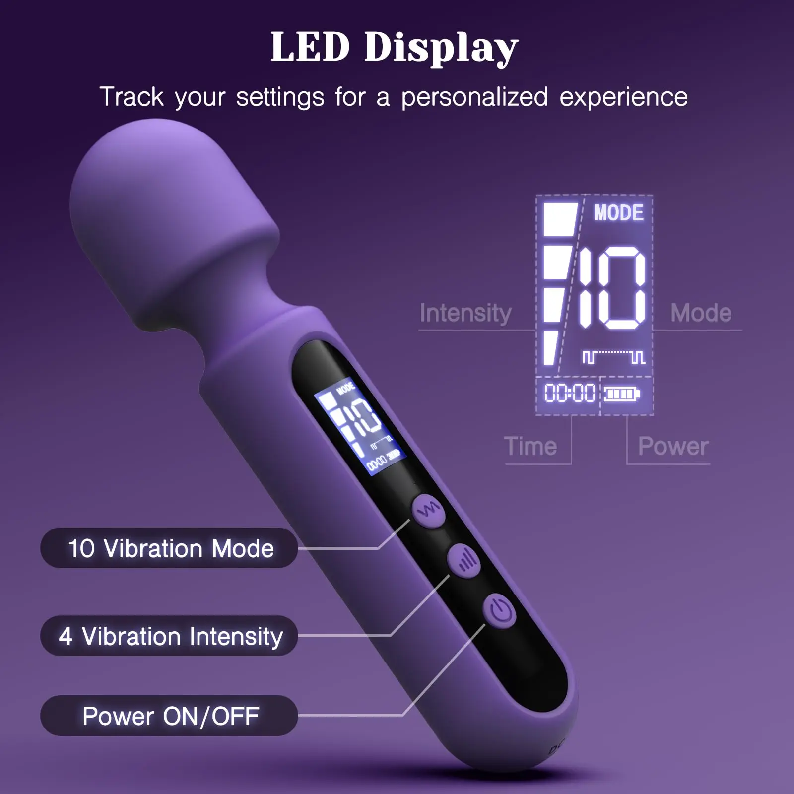 USB Rechargeable Personal Massage Device Smallest Strongest Cordless Handheld Massager Wand Vibrator for Women Masturbation Toys