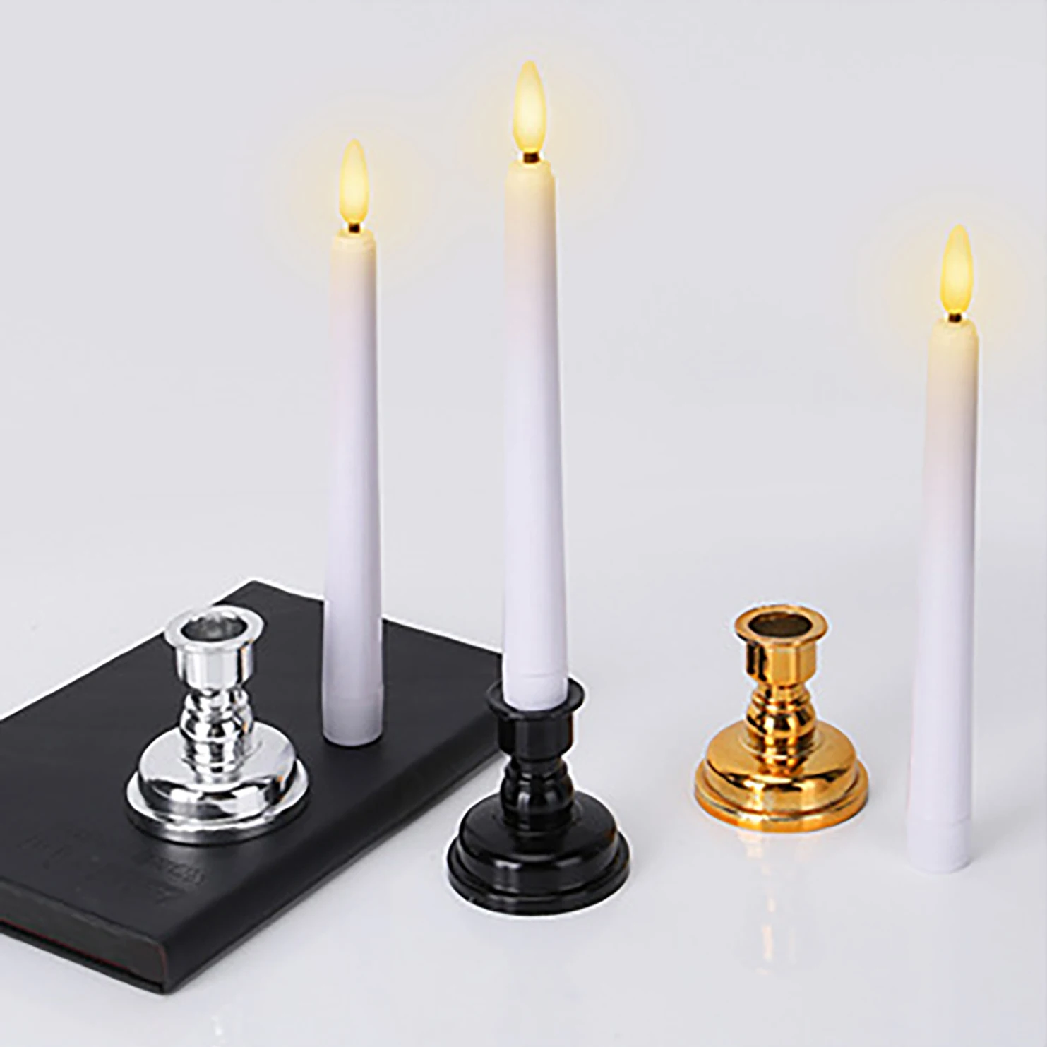 Taper LED Flicker Candle With Timer