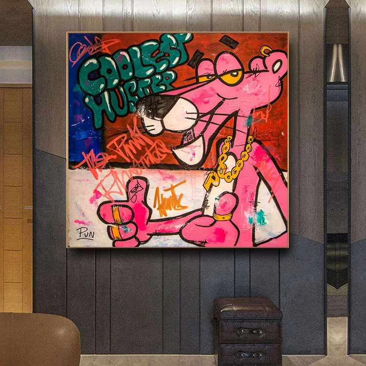Monopoly (Pink Pants)  Pop art canvas, Cartoon painting, Graffiti painting