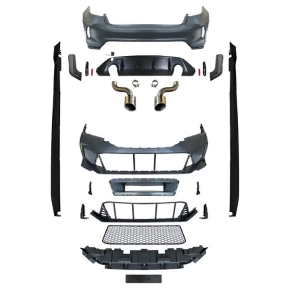 High Quality Car Conversion Type-R Front Rear Bumper Lip Grille Body Kit With Single Outlet for Honda Civic 2021 2022 2023