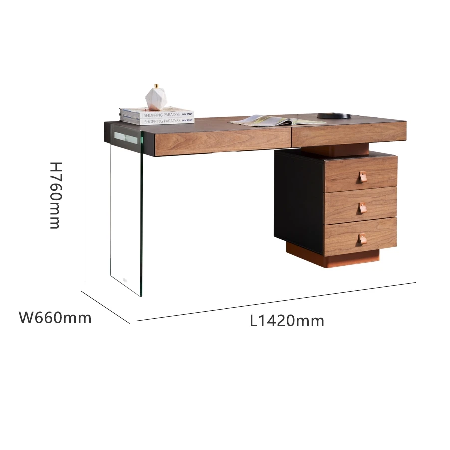 Competitive price modern simple design office table computer desk studying desk with side drawer supplier