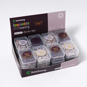 Dual Color Business Tone Push Pins 40 Per Can Vibrant Professional for Office Docs Whiteboard