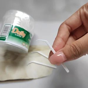 Daily Care Portable Box Pack Curved Hook Toothpick Disposable Plastic Hook Design Toothpick for Teeth Deep Clean