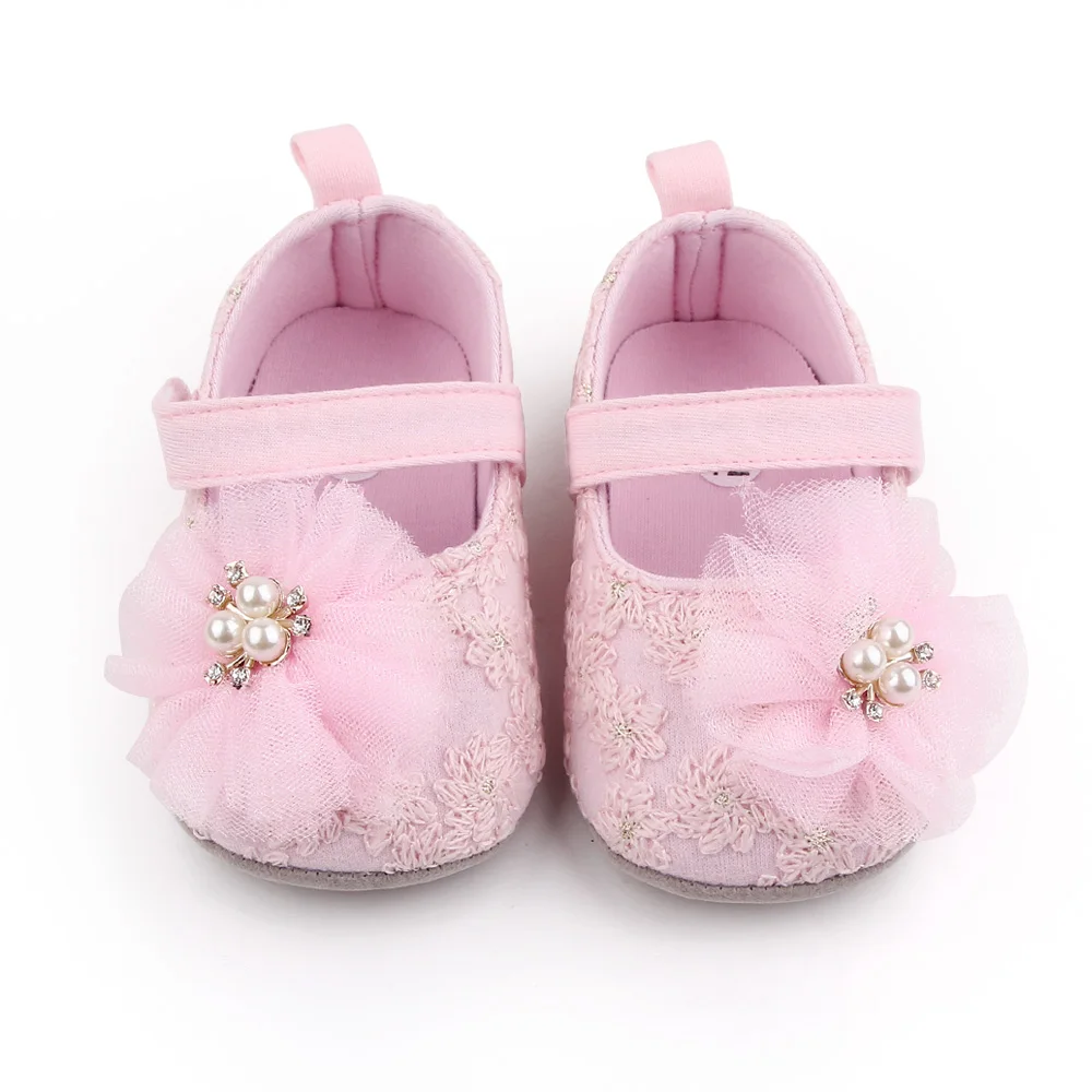 2025 Beautiful Flower Girls Princess ShoesTPR Sole Non-slip Baby Shoes Walking Toddler Shoes manufacture