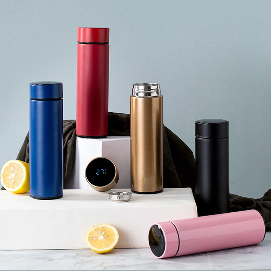 Stainless Steel Thermos Bottle - Lemon