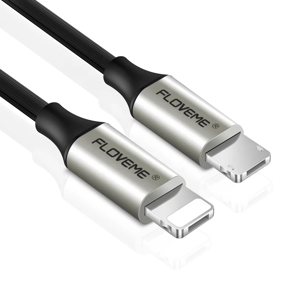 FLOVEME бесплатная доставка дешевый черный 2 в 1 usb-кабель для передачи данных iphone 90 градусов