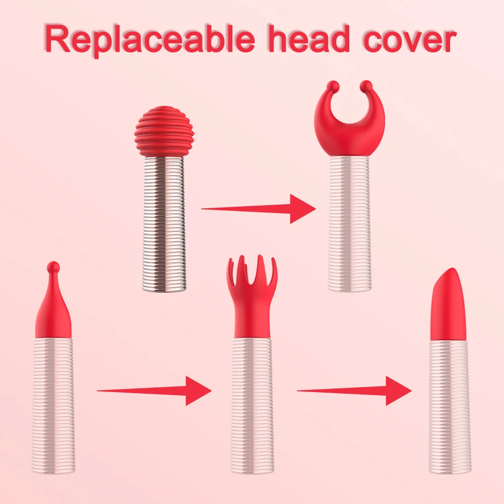 Mini Powerful Replacement Red Bullet Vibrator Female Sex Toy Metal Lipstick Vibrators Battery Size for Women