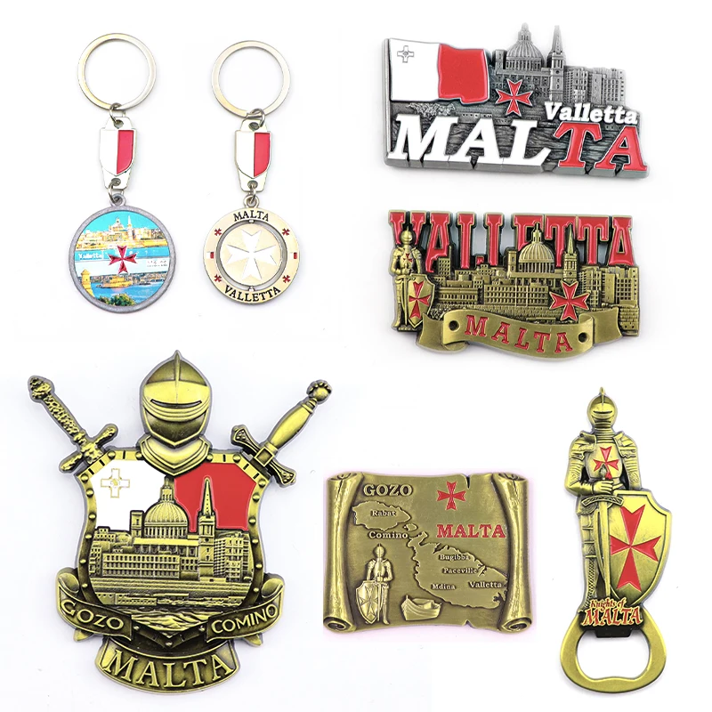 Factory Custom Zinc Alloy Malta Souvenir Gifts Tourist Metal Craft