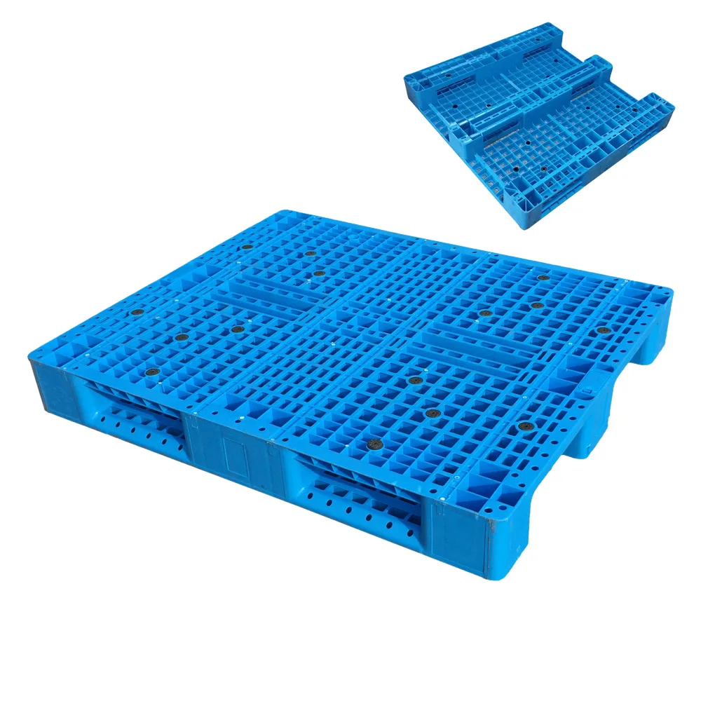 wholesale china 1200 x 800 heavy duty open deck steel reinforced warehouse storage durable industrial euro plastic pallets