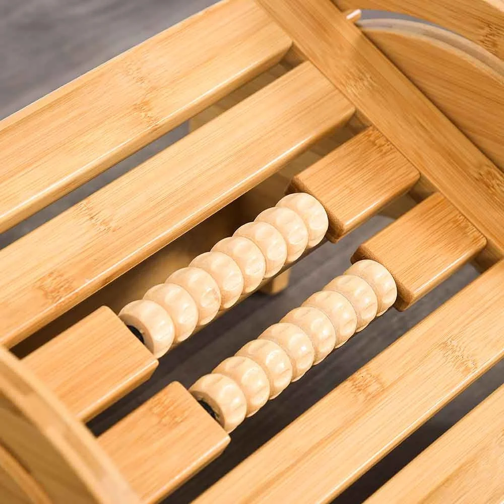 wooden foot rest under desk bamboo