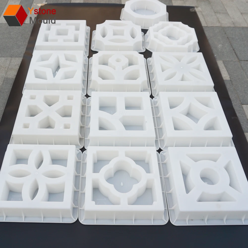 Rubber Breeze Block Mold New Design European Design Art Fence Breeze Block Molds