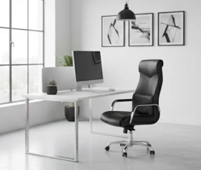 Modern Ergonomic Executive Leather Computer Chair with Adjustable Height 3