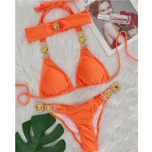 Custom Womens Two-Piece Rhinestone Swimming Suit Maillot De Bain 2026 Swimsuit Mujer Bikinis Beachwear
