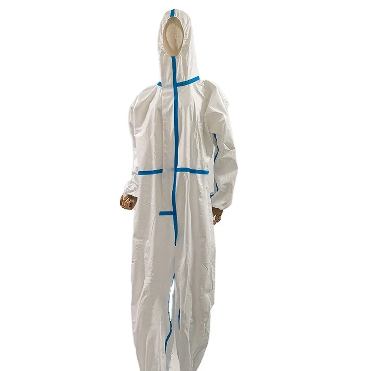 Professional Manufacture Cheap Sterilization PP+PE(63g-70g) Disposable Medical Protective Suit