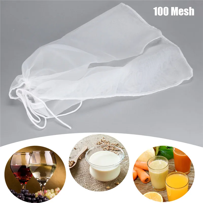 100 150 Micron Nylon Filter Mesh Nut Milk Bag Juice Filter Bag
