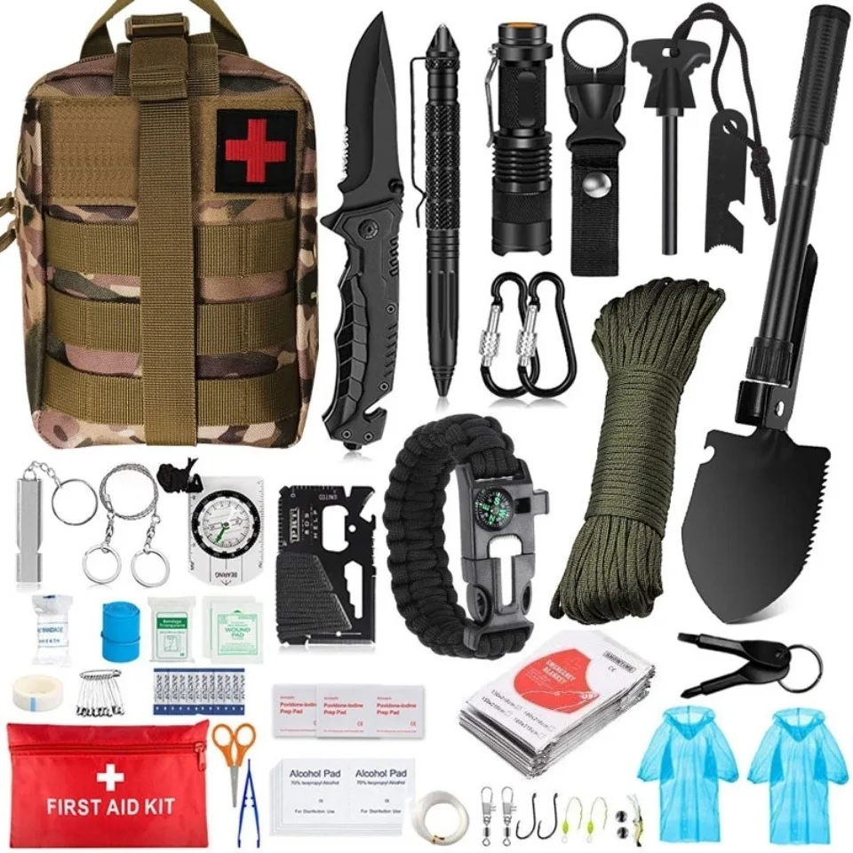 45 In 1 Survival Kit Edc Tactical Survival Equipment Tools First Aid ...