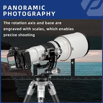 Heavy Duty Ball Head Camera 360 Degree Panoramic Ball Tripod Head  Mechanism Quick Release Heavy Duty Gimbal Head detail image