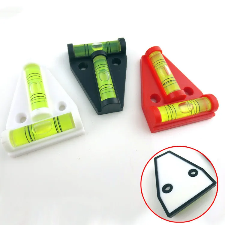 Horizontal Plastic Mini T Type Spirit Level T-type Scope Triangle Level Measuring Kit Bullseye Level Bubble Inclinometer