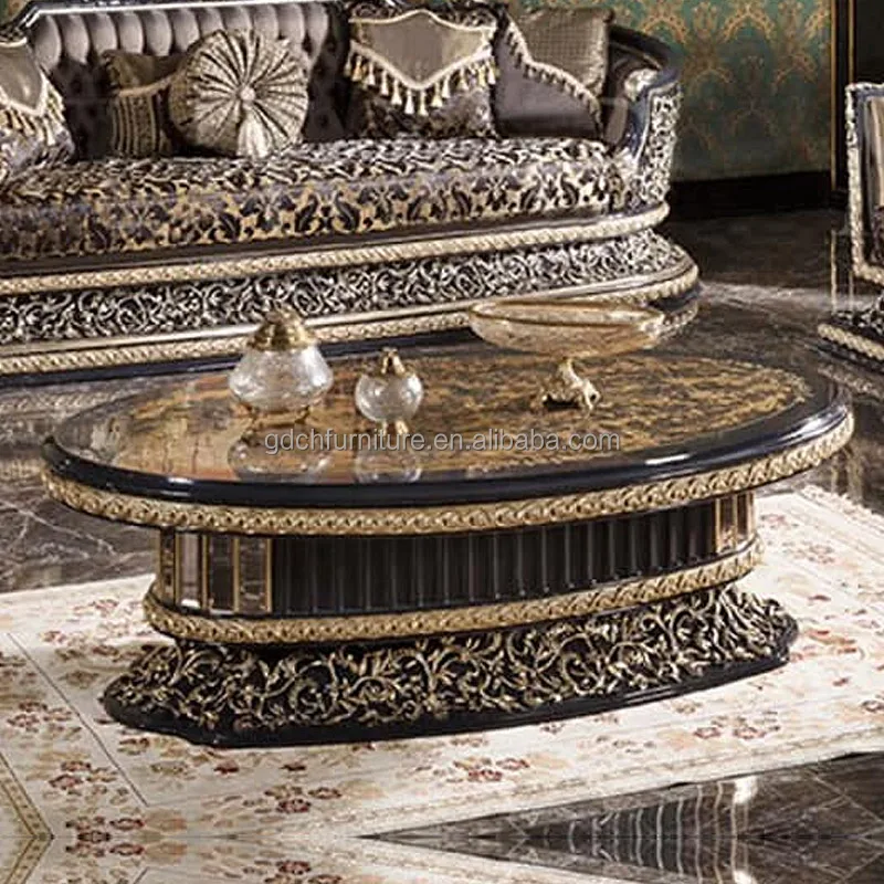 European Royal Classic Sectional Fabric Sofa Set 3 Seats French Solid