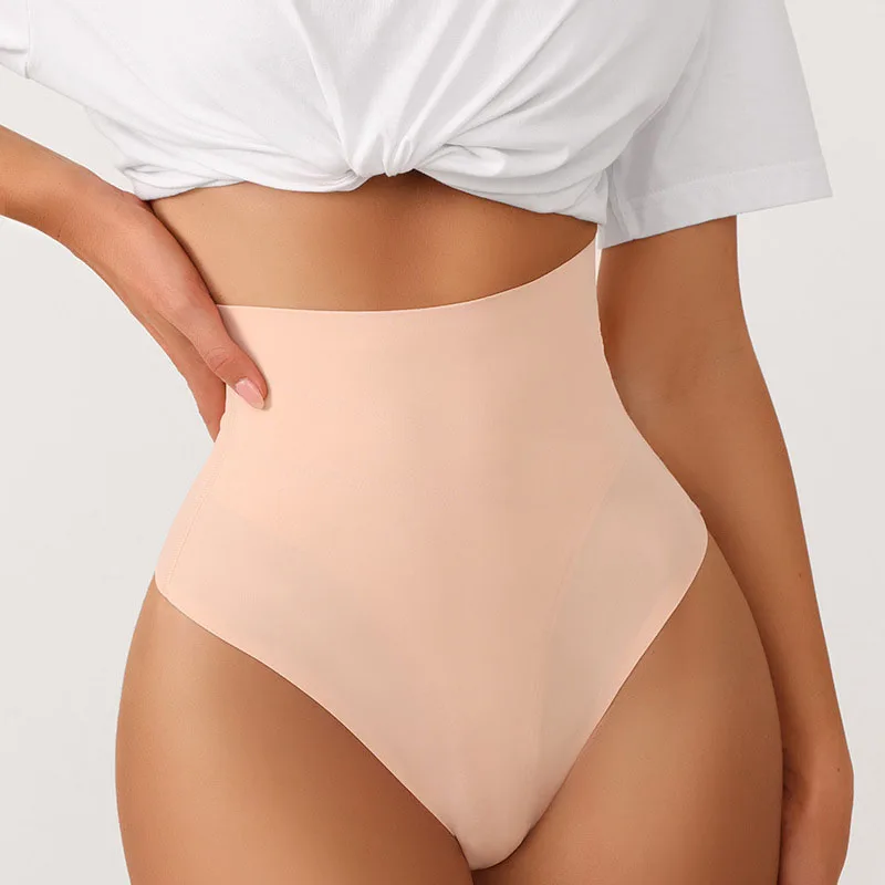 Tummy Control High Waisted Thongs Underwear Seamless Slimming Body