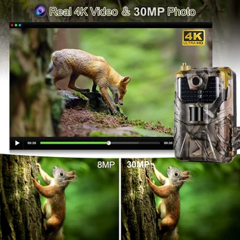 30mp 4k Wildlife Trail Camera With Wireless App & 256gb Storage