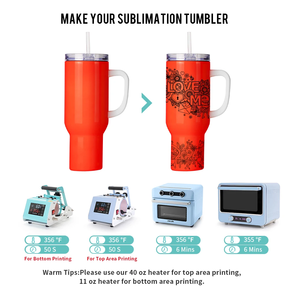 40 Oz Sublimation Tumbler Template - Neon & Classic Designs