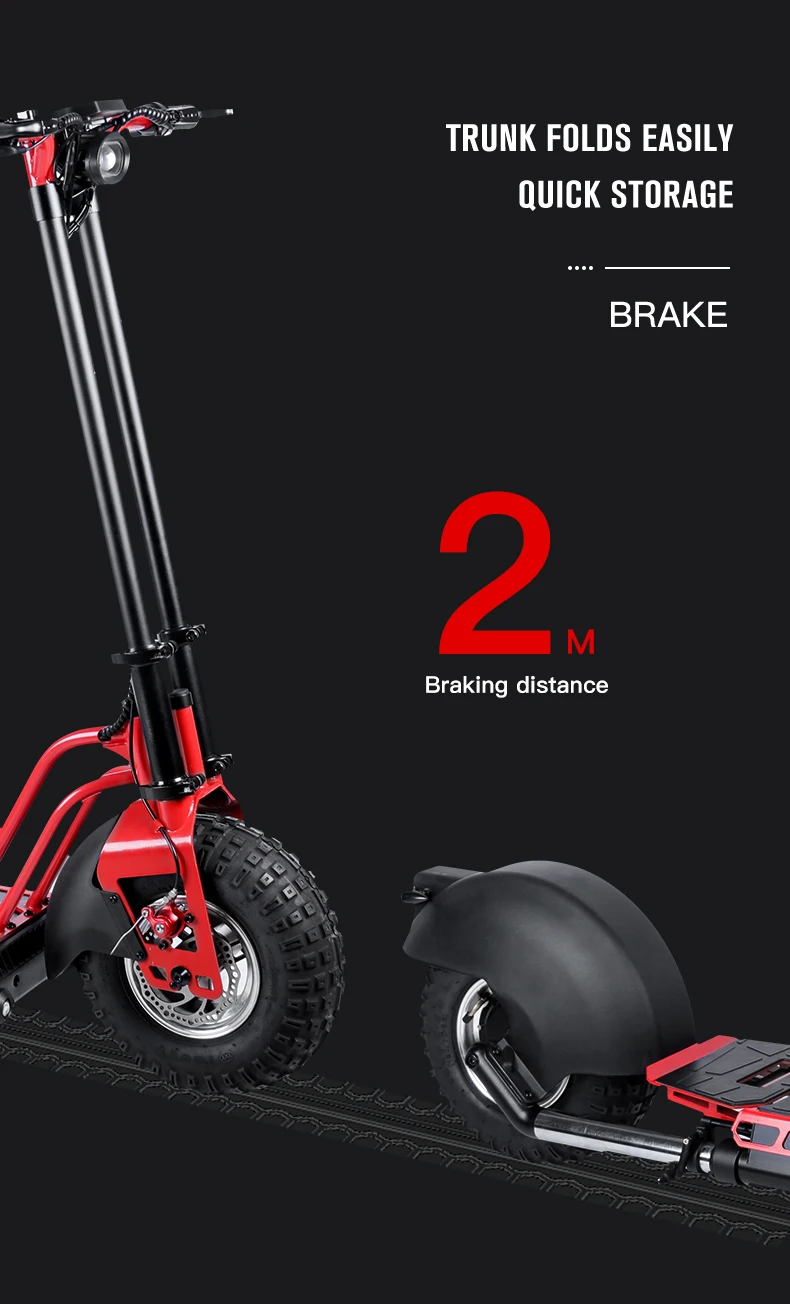 big wheel fat tire road scooter standing electric scooter 1000w high quality 14inch road scooter