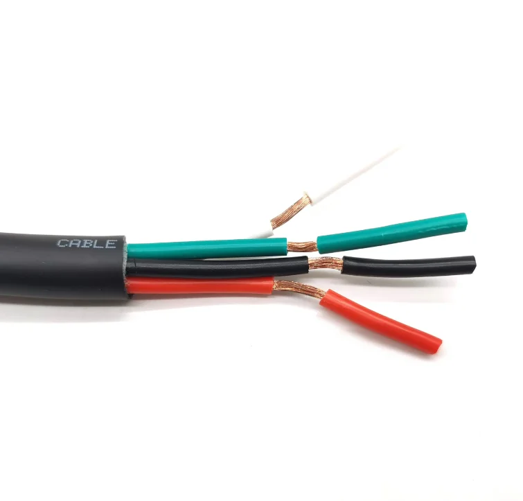 3*4mm2 H05BZ5-F AC 450/750V copper conductor rubber insulation PUR sheath ev charging cable for electric vehicle