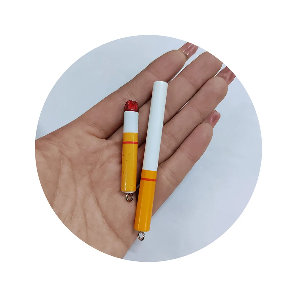 100 Pcs Miniature Resin Cigarette Charms for DIY Crafts