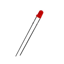 Hinchytek Customizable 3mm Red Diffused Through Lamp LED Single Color Light Emitting Diode Component Foot Length